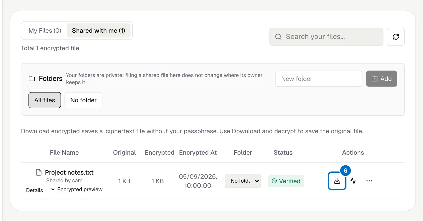 Verify and download